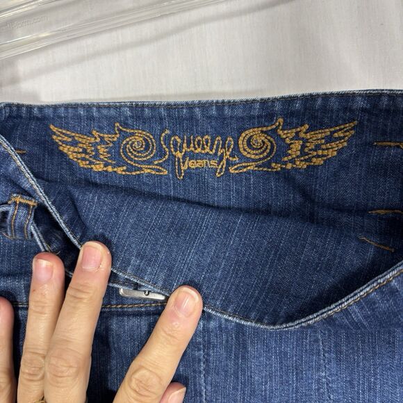 Denim Pleated Belted Mini Skirt Girls Sz 10 Medium Wash Y2K Academia Casual - Picture 3 of 9